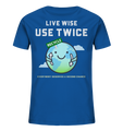 Bio-Baumwoll T-Shirt ☀ fair, vegan & nachhaltig | Grüne Erde (Königsblau) | Phaedera UG
