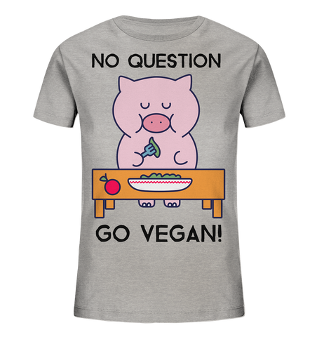 Bio-Baumwoll T-Shirt Ferkel ☀ fair & nachhaltig | Vegan-Schwein (Grau meliert) | Phaedera UG