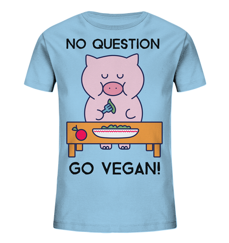Bio-Baumwoll T-Shirt Ferkel ☀ fair & nachhaltig | Vegan-Schwein (Himmelblau) | Phaedera UG