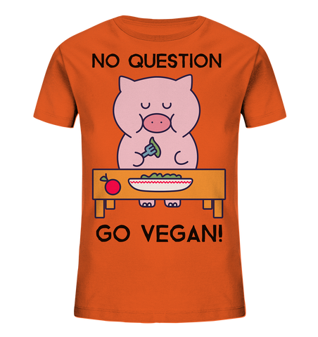Bio-Baumwoll T-Shirt Ferkel ☀ fair & nachhaltig | Vegan-Schwein (Hellorange) | Phaedera UG
