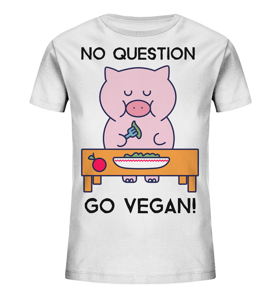 Bio-Baumwoll T-Shirt Ferkel ☀ fair & nachhaltig | Vegan-Schwein (Weiß) | Phaedera UG
