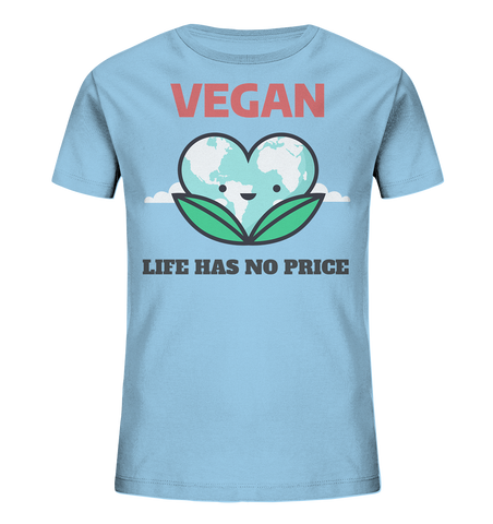 Bio-Baumwoll T-Shirt für Kinder ☀ öko, fair & nachhaltig | Vegan (Himmelblau) | Phaedera UG