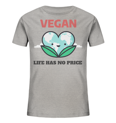 Bio-Baumwoll T-Shirt für Kinder ☀ öko, fair & nachhaltig | Vegan (Grau meliert) | Phaedera UG