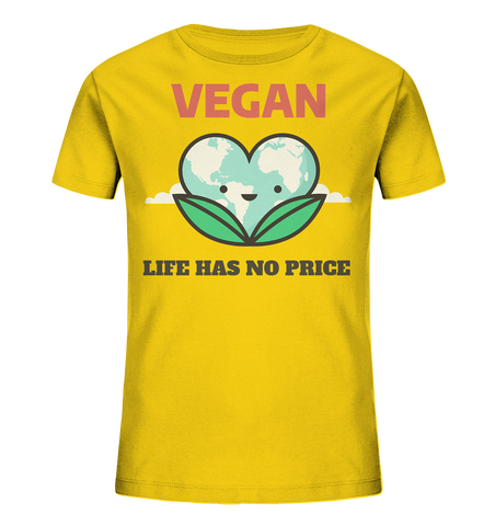 Bio-Baumwoll T-Shirt für Kinder ☀ öko, fair & nachhaltig | Vegan (Goldgelb) | Phaedera UG