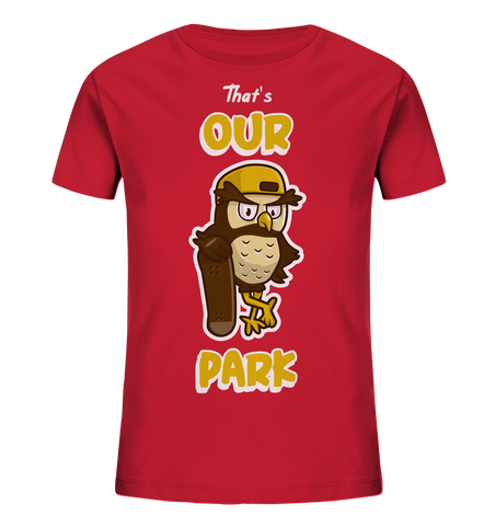 Bio-Baumwoll T-Shirt Kids | fair, vegan & nachhaltig | Skater-Eule (Rot) | Phaedera UG