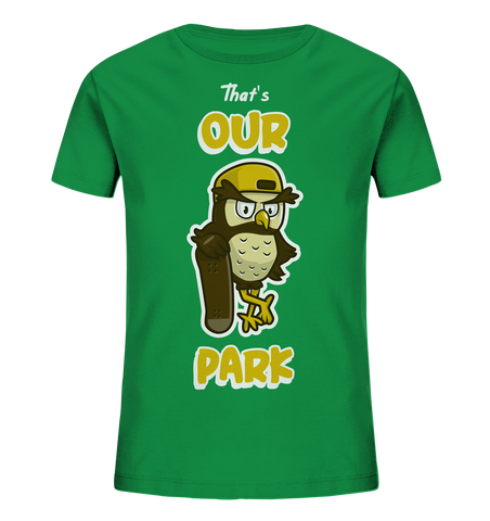 Bio-Baumwoll T-Shirt Kids | fair, vegan & nachhaltig | Skater-Eule (Frisches Grün) | Phaedera UG