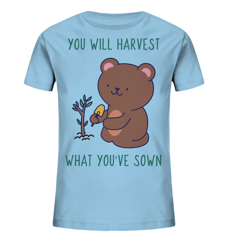 Bio-Baumwoll T-Shirt Kids | vegan, nachhaltig & fair | Gärtner-Bär (Himmelblau) | Phaedera UG