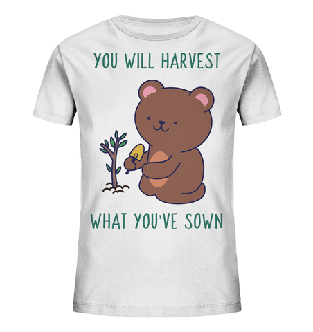 Bio-Baumwoll T-Shirt Kids | vegan, nachhaltig & fair | Gärtner-Bär (Weiß) | Phaedera UG