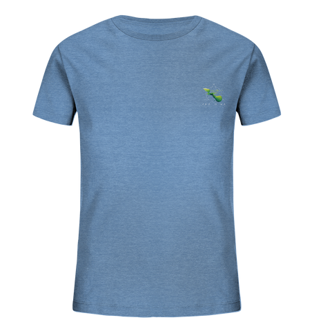 Bio-Baumwoll T-Shirt für Kinder | Basics (Mittelblau meliert) | Phaedera UG