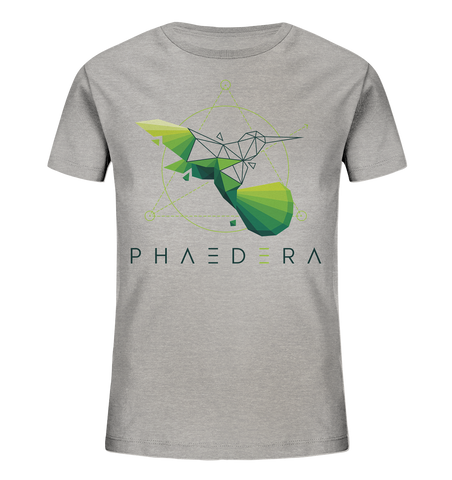 Bio-Baumwoll T-Shirt für Kinder | Kolibri D (Grau meliert) | Phaedera UG