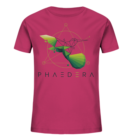 Bio-Baumwoll T-Shirt für Kinder | Kolibri D (Himbeere) | Phaedera UG