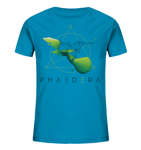 Bio-Baumwoll T-Shirt für Kinder | Kolibri D (Azur) | Phaedera UG