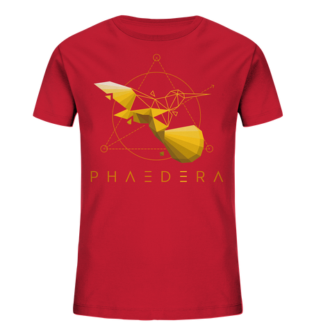 Bio-Baumwoll T-Shirt Kinder | nachhaltig, vegan & fair | Kolibri G (Rot) | Phaedera UG