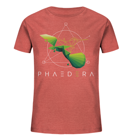 Bio-Baumwoll T-Shirt für Kinder | Kolibri H (Mittelrot meliert) | Phaedera UG