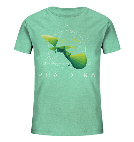 Bio-Baumwoll T-Shirt für Kinder | Kolibri H (Mittelgrün meliert) | Phaedera UG