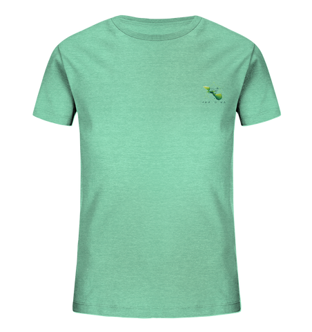 Bio-Baumwoll T-Shirt für Kinder | Basics (Mittelgrün meliert) | Phaedera UG