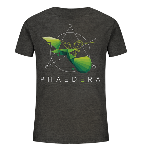 Bio-Baumwoll T-Shirt für Kinder | Kolibri H (Dunkelgrau meliert) | Phaedera UG