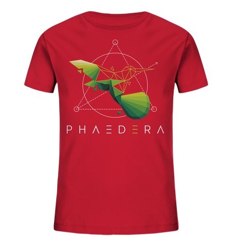 Bio-Baumwoll T-Shirt für Kinder | Kolibri H (Rot) | Phaedera UG