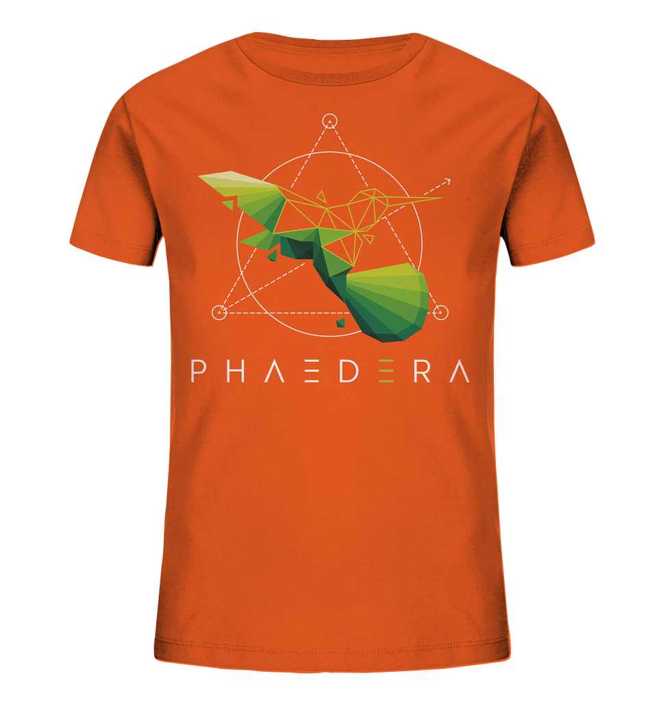 Bio-Baumwoll T-Shirt für Kinder | Kolibri H (Hellorange) | Phaedera UG