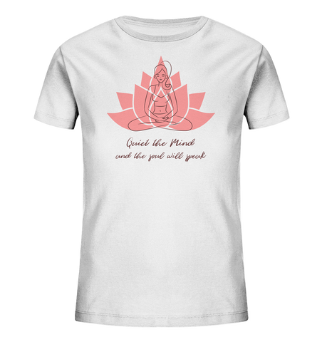Bio-Baumwoll T-Shirt Kinder | nachhaltig, vegan, fair | Meditation (Weiß) | Phaedera UG