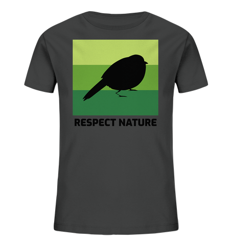 Bio-Baumwoll T-Shirt Kinder | nachhaltig, vegan & fair | Nature (Anthrazit) | Phaedera UG