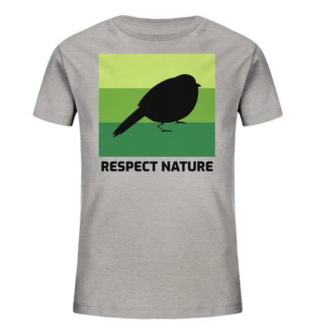 Bio-Baumwoll T-Shirt Kinder | nachhaltig, vegan & fair | Nature (Grau meliert) | Phaedera UG