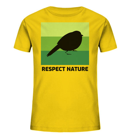 Bio-Baumwoll T-Shirt Kinder | nachhaltig, vegan & fair | Nature (Goldgelb) | Phaedera UG