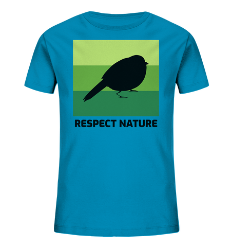 Bio-Baumwoll T-Shirt Kinder | nachhaltig, vegan & fair | Nature (Azur) | Phaedera UG