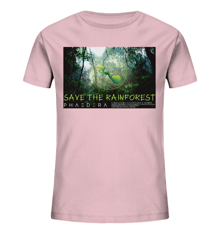 Bio-Baumwoll T-Shirt Kinder | nachhaltig, vegan, fair | Rainforest (Baumwoll-Pink) | Phaedera UG