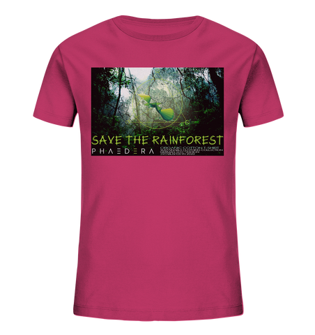Bio-Baumwoll T-Shirt Kinder | nachhaltig, vegan, fair | Rainforest (Himbeere) | Phaedera UG