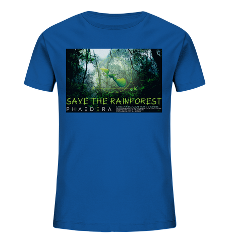 Bio-Baumwoll T-Shirt Kinder | nachhaltig, vegan, fair | Rainforest (Königsblau) | Phaedera UG