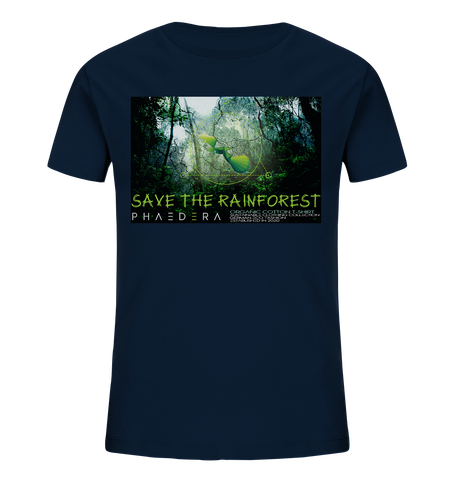 Bio-Baumwoll T-Shirt Kinder | nachhaltig, vegan, fair | Rainforest (Navyblau) | Phaedera UG