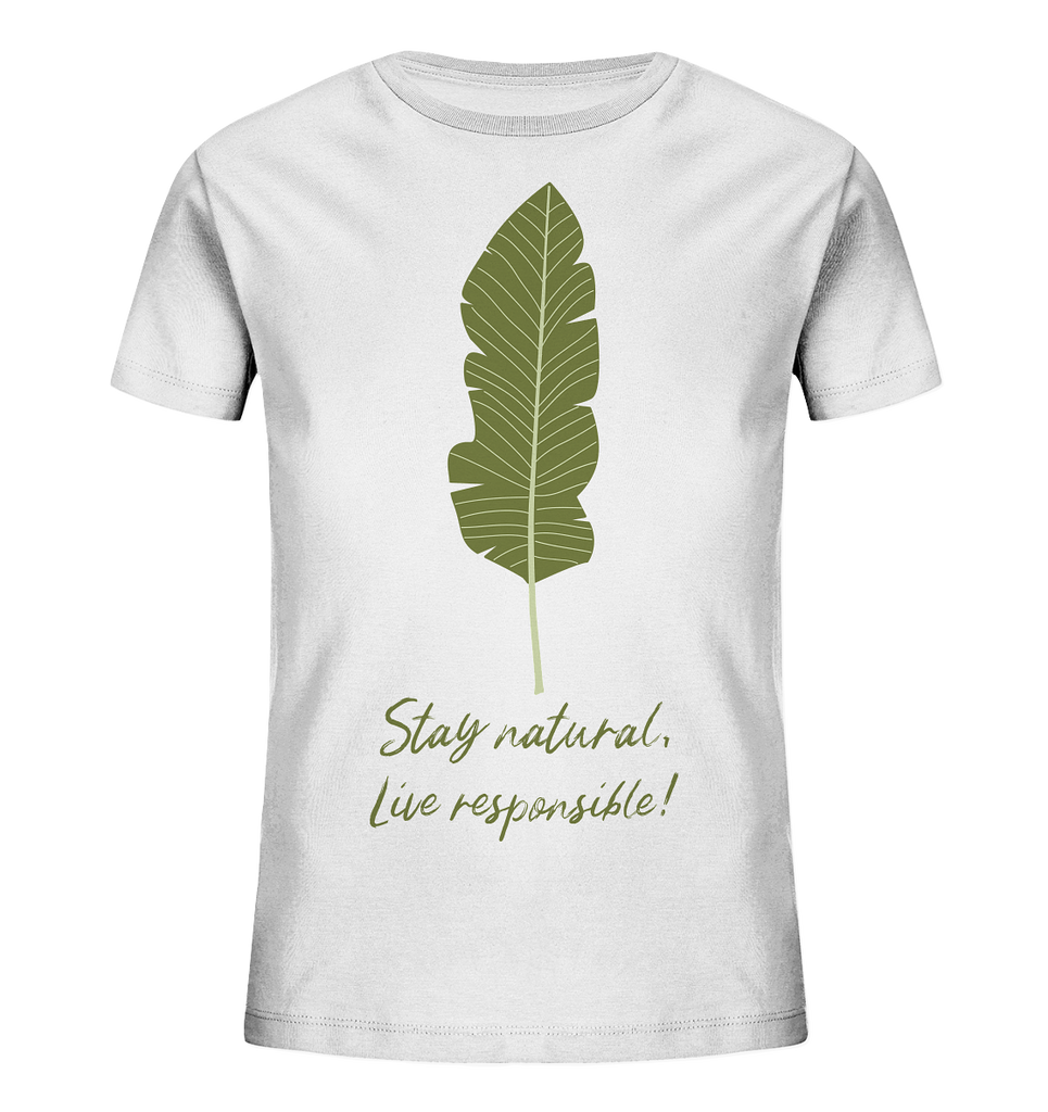 Bio-Baumwoll T-Shirt Kinder | nachhaltig vegan fair | Natural (Weiß) | Phaedera UG