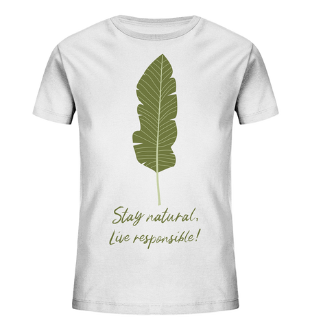 Bio-Baumwoll T-Shirt Kinder | nachhaltig vegan fair | Natural (Weiß) | Phaedera UG
