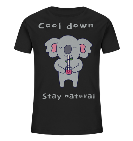 Bio-Baumwoll T-Shirt ☀ nachhaltig, vegan & fair | Cooler Koala (Schwarz) | Phaedera UG