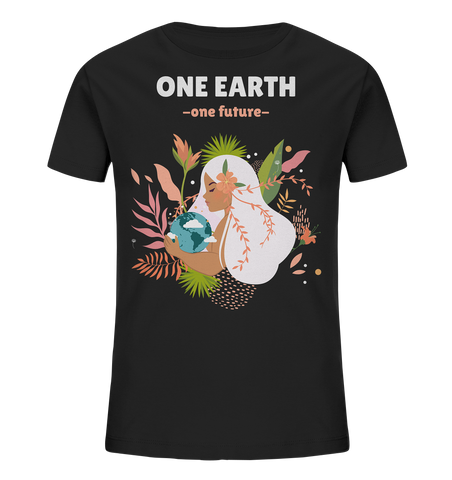 Bio-Baumwoll T-Shirt Shop | fair, vegan & nachhaltig | One Earth (Schwarz) | Phaedera UG