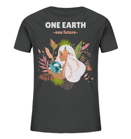 Bio-Baumwoll T-Shirt Shop | fair, vegan & nachhaltig | One Earth (Anthrazit) | Phaedera UG