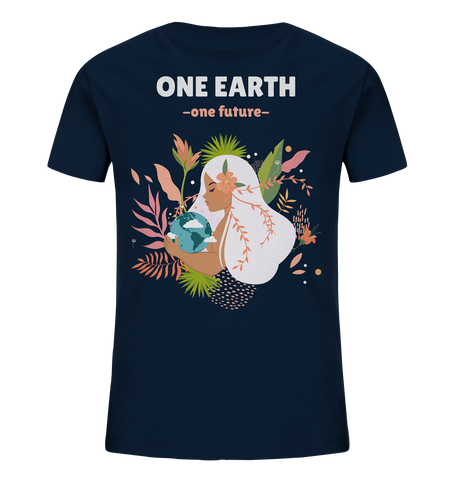 Bio-Baumwoll T-Shirt Shop | fair, vegan & nachhaltig | One Earth (Navyblau) | Phaedera UG