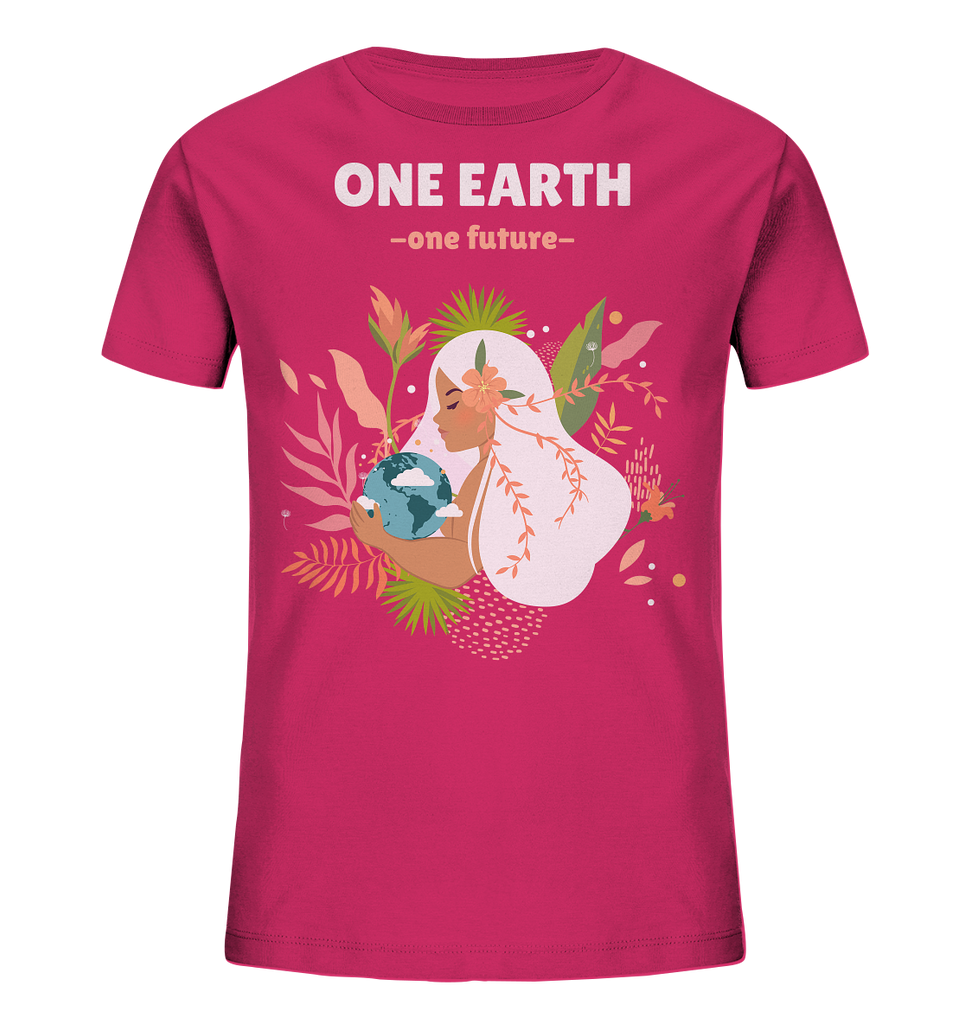 Bio-Baumwoll T-Shirt Shop | fair, vegan & nachhaltig | One Earth (Himbeere) | Phaedera UG