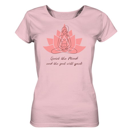 Bio Shirt Damen | nachhaltig, vegan & faires T-Shirt | Meditation (Baumwoll-Pink) | Phaedera UG