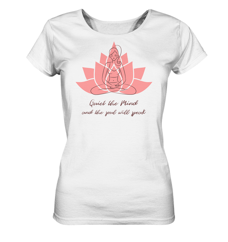 Bio Shirt Damen | nachhaltig, vegan & faires T-Shirt | Meditation (Weiß) | Phaedera UG