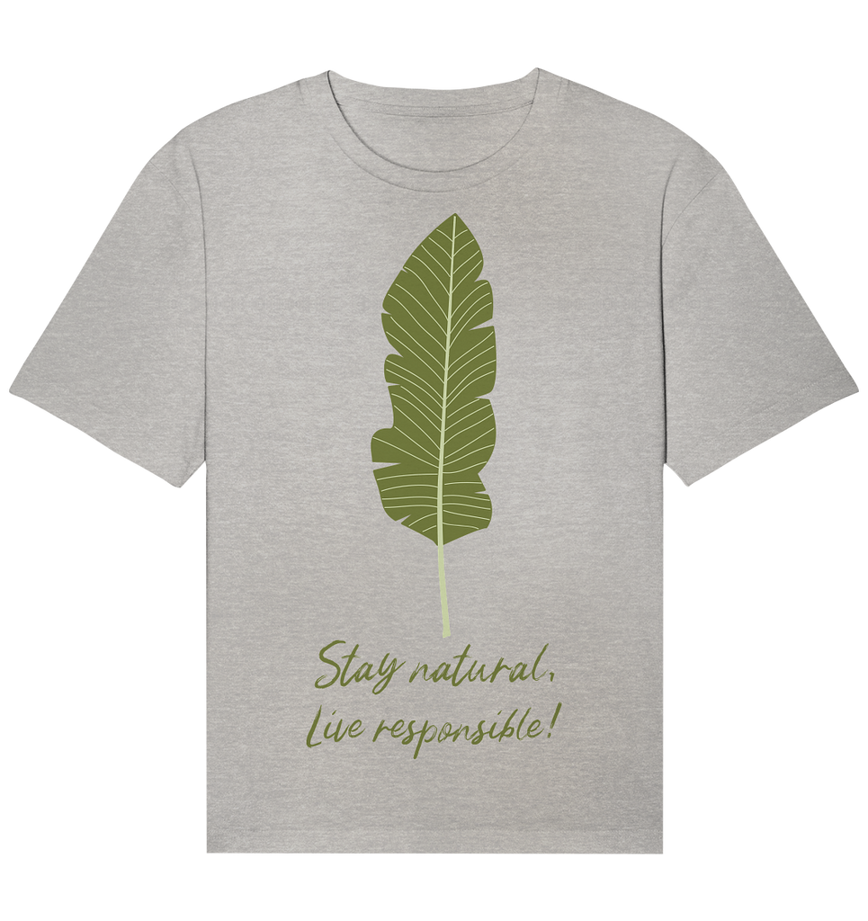 Bio Shirt (relaxed) | nachhaltig, vegan, fair T-Shirt | One Natural (Grau meliert) | Phaedera UG