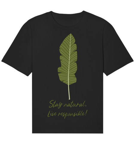 Bio Shirt (relaxed) | nachhaltig, vegan, fair T-Shirt | One Natural (Schwarz) | Phaedera UG
