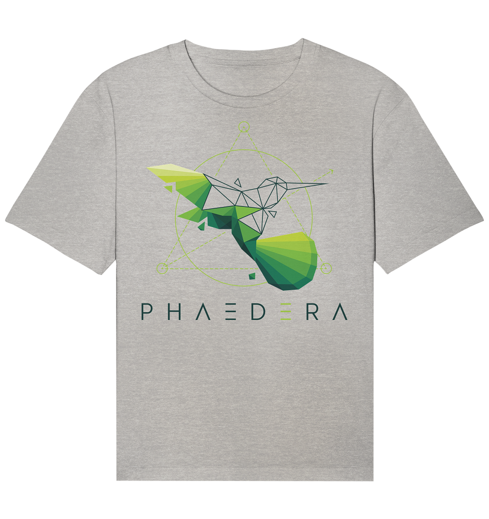 Bio Shirt (relaxed) | nachhaltig, vegan & faires T-Shirt | Kolibri D (Grau meliert) | Phaedera UG