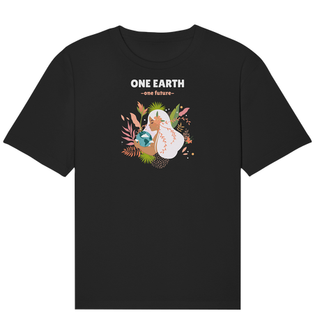 Bio Shirt (relaxed) | nachhaltig, vegan & faires T-Shirt | One Earth (Schwarz) | Phaedera UG