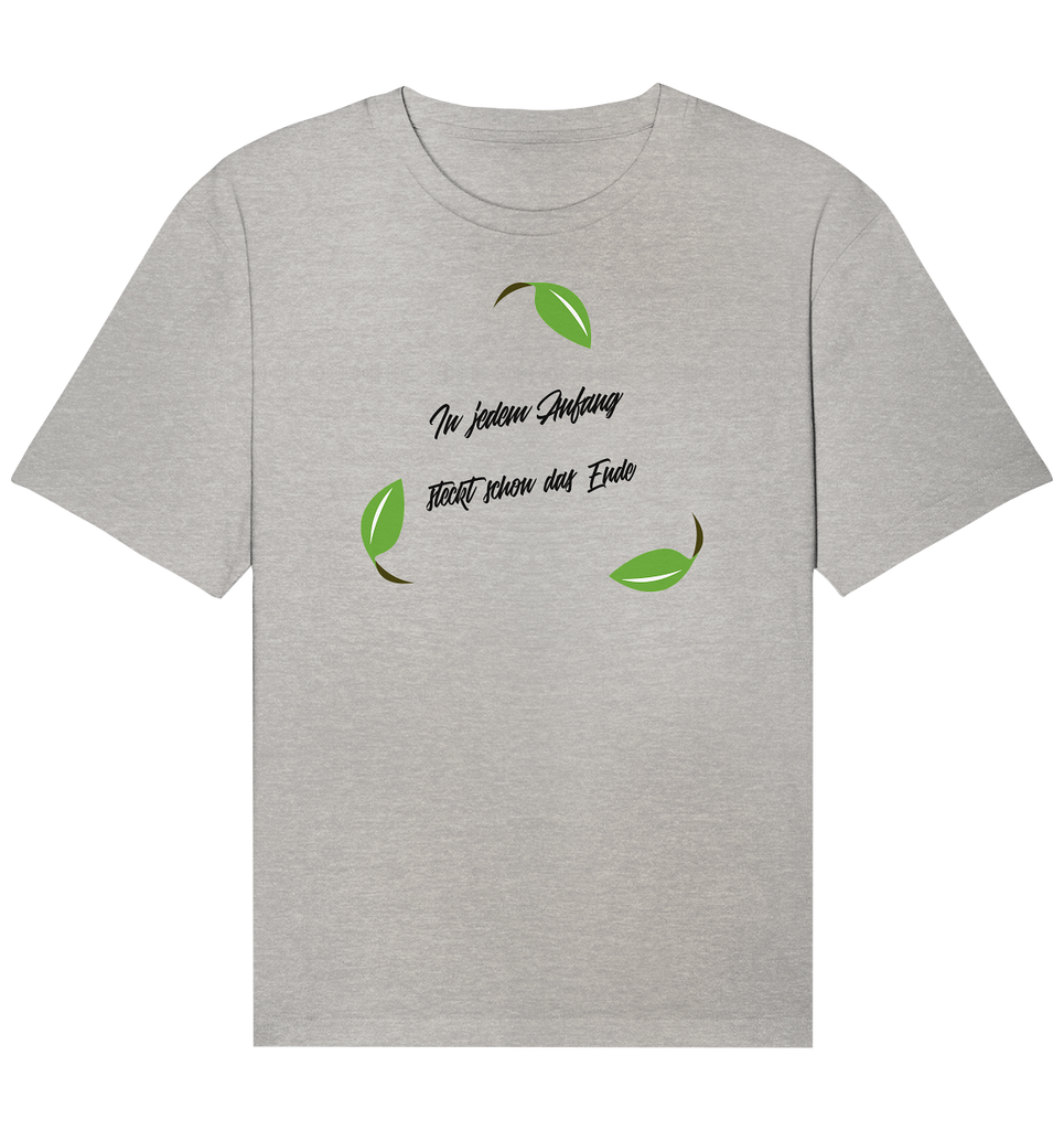 Bio Shirt (relaxed) | nachhaltig, vegan & faires T-Shirt | Recyceln (Grau meliert) | Phaedera UG