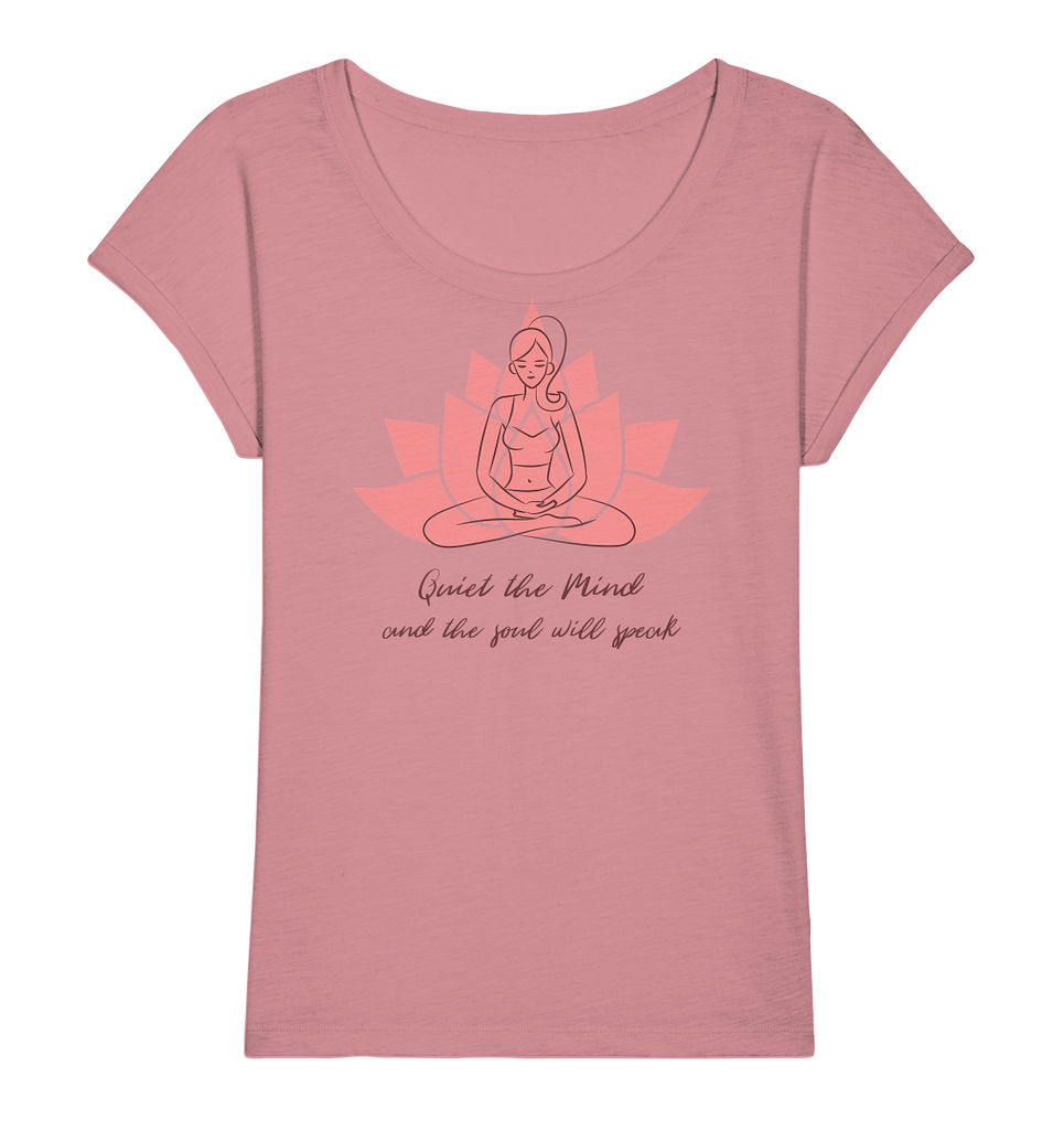 Bio Slub Shirt kaufen | nachhaltig, vegan, fair T-Shirt | Meditation (Canyon-Pink) | Phaedera UG