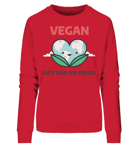 Bio Sweatshirt für Damen | fairer & nachhaltiger Pullover | Vegan (Rot) | Phaedera UG