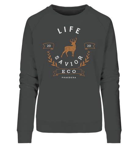 Bio Sweatshirt für Damen | nachhaltig fair & vegan | Savior (Anthrazit) | Phaedera UG