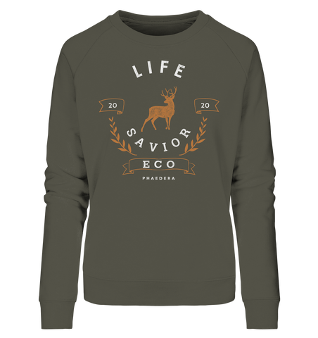 Bio Sweatshirt für Damen | nachhaltig fair & vegan | Savior (Khaki) | Phaedera UG